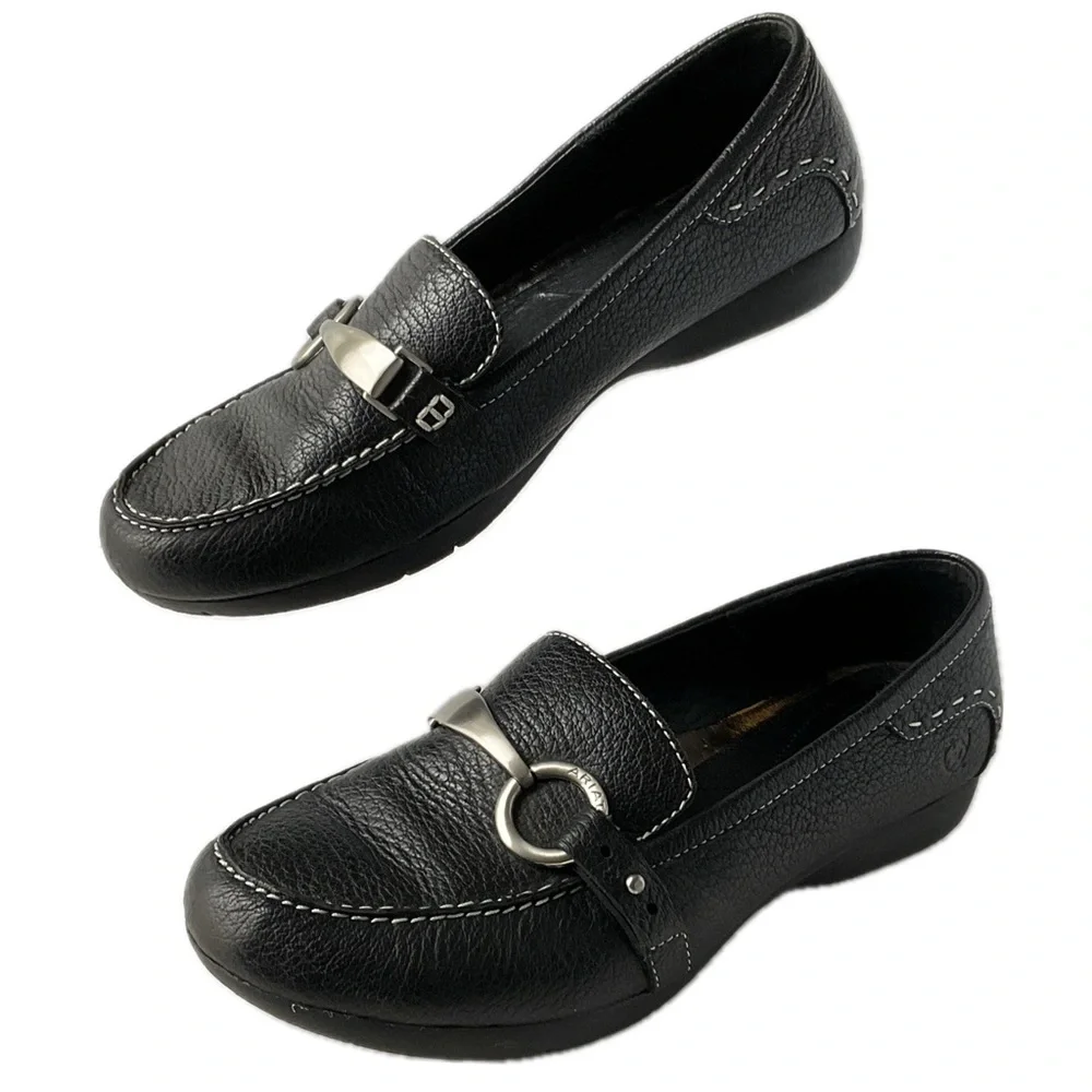 Ariat Black Leather Women Loafers Size 6.5 B - Picture 1 of 10